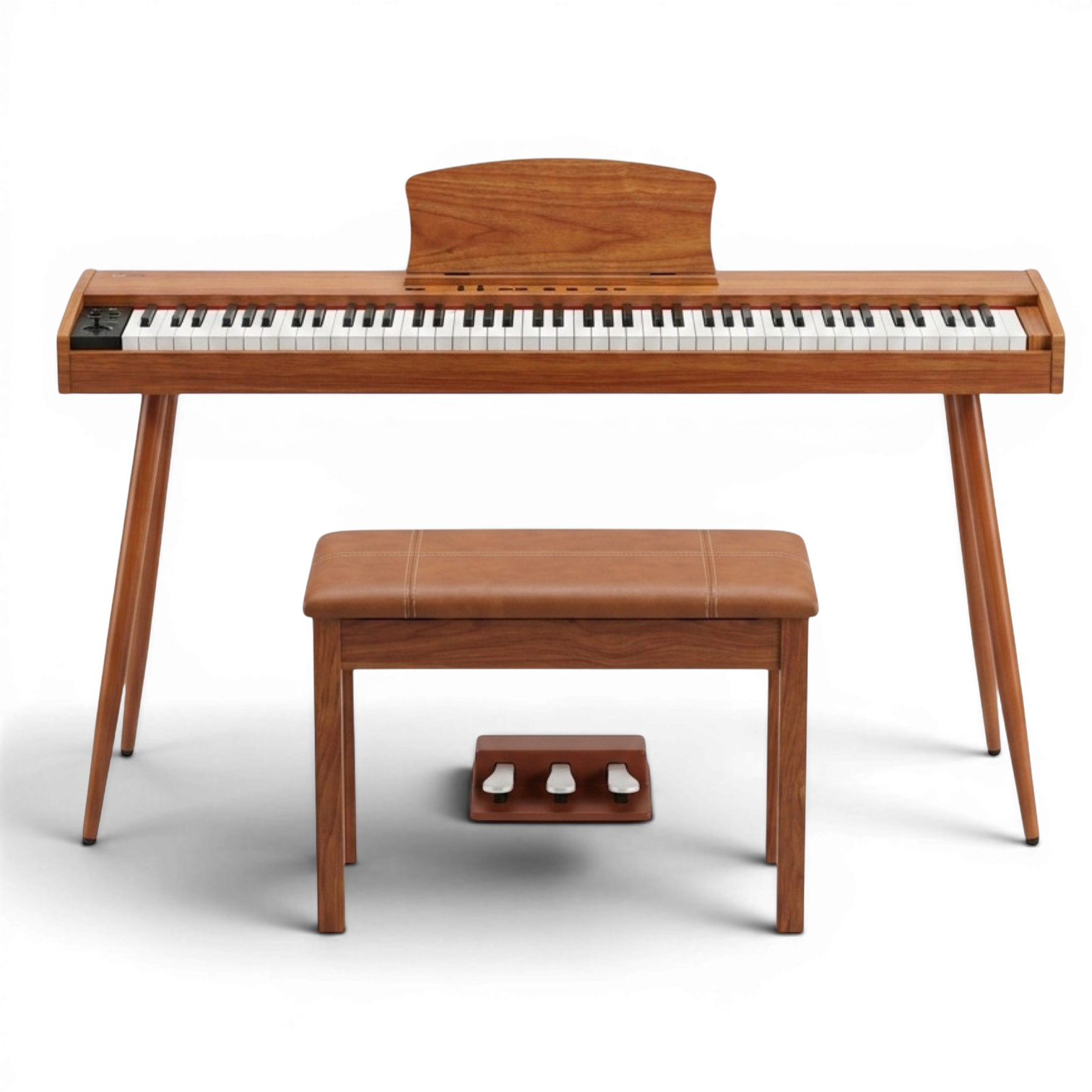 Muzicord MZ-1 Full bundle 88 keys piano normal touch Brown
