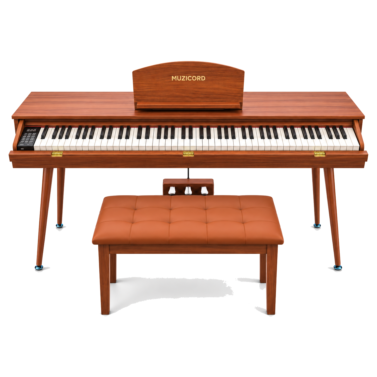 Muzicord MZ-12 Pro Hammer action table design digital piano walnut color
