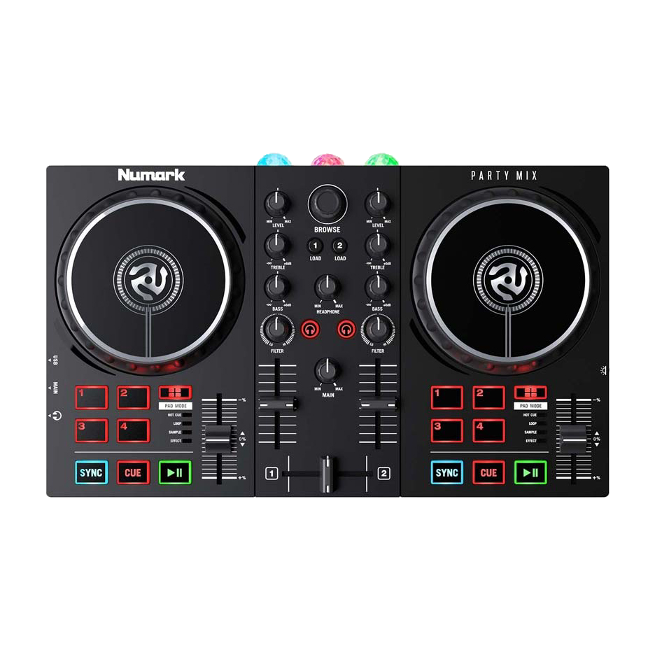 Numark Party Mix MKII DJ Controller with Built-In Light Show